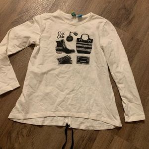 Girls girls cute white top